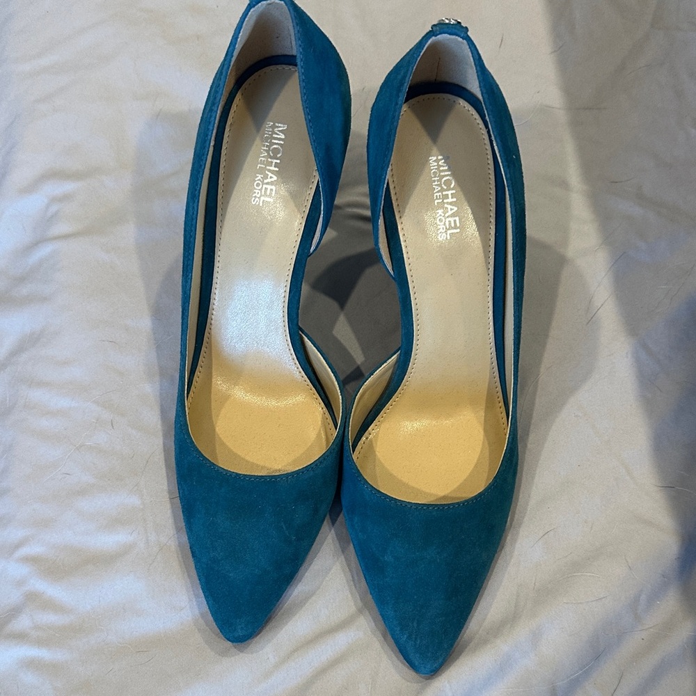Michael Kors Blue Suede Heels - Never Been Worn